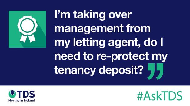 #AskTDS: I'm taking over management from my letting agent, do I need to re-protect my tenancy deposit?
